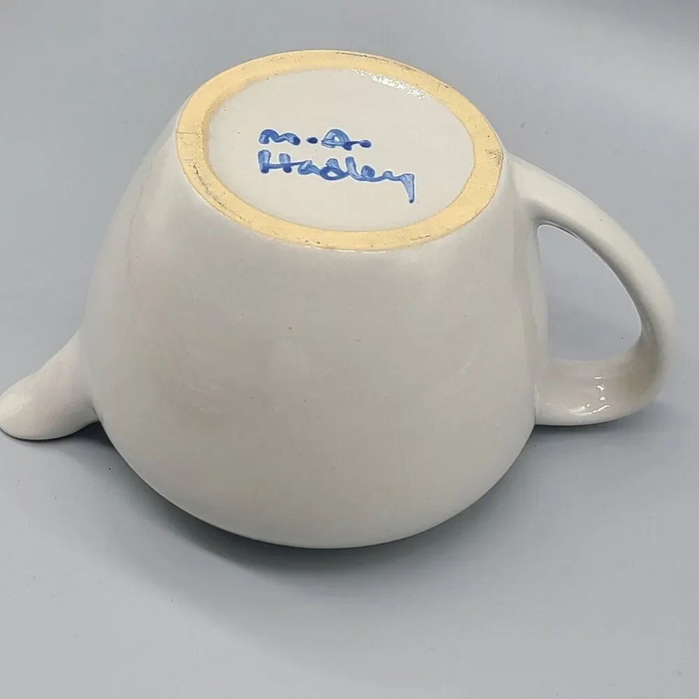 Vintage M.A. Hadley HOUSE Pattern 16 oz. Teapot Retired Home Sweet Home No Lid